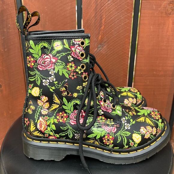 Dr. Martens 1460 Floral Bloom Leather Lace Up Boots size 6US/37EU NEW - Picture 4 of 8
